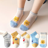 5 Pairs Children&#39;s Socks 0-12Years Kids Socks Spring Summer Baby Boys Girls Cotton Mesh Breathable Thin Soft Clothes Accessories