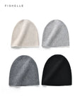 Basic style earth color solid color wool hat women's autumn winter warm simple cap men's knitted beanie Christmas Gifts