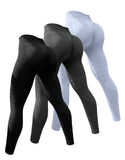 Women's 3-Piece Sports Pants With Sexy Hip Lift Yoga Pants Exercise High-Waisted Running Yoga  Pants