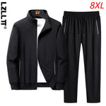 Spring Autumn Men Casual Sports Joggers Tracksuits Sets Men Sportswear Sweatsuit Fitness Suits 2 Pieces Sets Male Plus Size 8XL