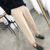 Thicken Women Pencil Pants 2023 Spring Winter Trousers OL Style Wool Female Work Suit Pant Loose Female Trousers Capris 6648