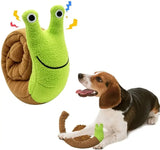 Dog Squeak Toys Pet Sniffing Plush Snails Toys Tibetan Food Molar Puzzle Dog Toys Interactive Cat Dog Puzzle Toy Feeder Wholsale