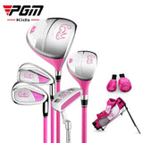 PGM Old Kids Golf Club Set 3-12 years old Children's Girl Beginner's Golf Training Wood Iron Swing Putter Bag Gift JRTG007