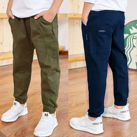Spring Autumn Cotton Boys Pants Children Trousers Casual Kids Sports Pants 3 4 5 6 7 8 9 10 11 12 13 Years Teenager Boys Clothes