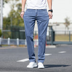 Men's Thin Light Gray Jeans 2024 spring and summer new styles Men's business casual loose straight jeans