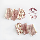 3Pcs/lot Kids Panties 7 Collections Chirdren&#39;s Underwear Lovely Girls Briefs Floral Grid Cute Pants Baby Dots Cotton Underpants