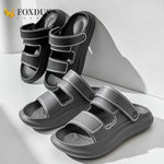 Summer Men Slippers Thick Sole Outdoor Beach Sandal Soft Comfortable Flat EVA Clouds Slides Casual Sneaker Shoes New Man Sandals