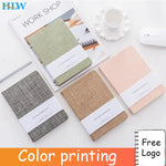 Blank And Grid Paper Notebook Linen Hard Cover 256 Pages Journal Supplies Notebook Office School Supplies Stationery