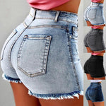 Solid Cotton Denim Shorts for Women Clothing 2024 Summer Street Style High Waist Sexy Jeans Female Casual Korean Y2K Crop Pants