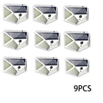 2/4/8/10PCS Solar Light Outdoor 100 LED Wall Lamp PIR Motion Sensor Lamp Waterproof LED Lights For Garden Street Decoration