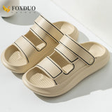 Summer Men Slippers Thick Sole Outdoor Beach Sandal Soft Comfortable Flat EVA Clouds Slides Casual Sneaker Shoes New Man Sandals