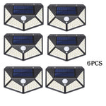 100 LED Solar Lights Outdoor Solar Wall Lamp PIR Motion Sensor Lamp Waterproof Solar Street Light for Garden Decoration