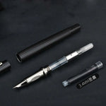 High Quality Set 727 Fountain Pen Metal Ink Pens Frosted Black F Nib Converter Filler Business Office School Supplies Writing