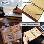 Retro Notebook Traveler Diary Leather Soft Cover Small Size 13x9cm Replaceable Kraft Paper Inner Notebooks & Notepads