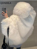 Winter Jackets for Women 2023 Imitation Fox Fur Fur Coat Women Korean Version New Outerwears Faux Fur Coat Hooded Fur Jacket