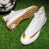 Men Soccer Shoes Professional Unisex Ankle Football Boots Cleats Grass Training Match Sneakers Futsal Professional Non Slip Soft