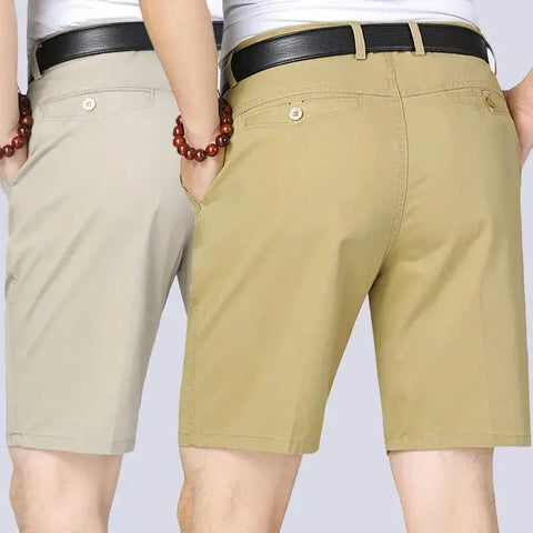 100% Cotton Shorts Men Knee Length Boardshorts Classic Brand Comfortable Clothing Beach Shorts Male Short Trousers
