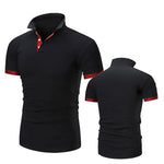 Summer New Men's Collar Hollow Short-sleeved Polo Shirt Breathable Business Fashion T-Shirt Male Brand Clothes