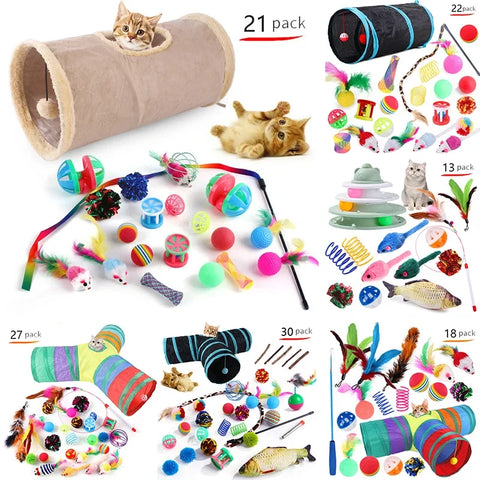 Cat Toys Mouse Shape Balls Foldable Cat Kitten Play Tunnel Chat Funny Cat Tent Mouse Supplies Simulation Fish Cat Accessories