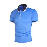 Dropshipping New Polo Shirt Men Solid Casual Cotton Polo Giraffe Men Slim Fit Embroidery Short Sleeve Men's Polo 8 Colors