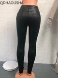 Women&#39;s Pants 2023 Fashion Elegant Black Pants for Women Pretina High Waist Sexy Lounge Small Leg Skinny Jeans Leggings Women
