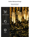 8Pcs 2023 New Style LED Solar Garden Light Fiber Optic Reed Light Outdoor Decorative Solar Flower Light Garden/Yard/Lawn