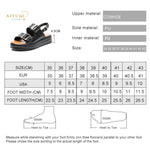 AIYUQI Women Sandals Natural Skin Summer New Genuine Leather Beach Sandals Girls Thick Sole Fashion Open Toe Roman Women&#39;s Shoes