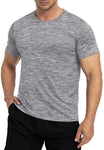 TACVASEN Quick Dry Summer T-shirts W/ Reflective Stripe Men Running Fitness Tops Gym Training Shirt Breathable Casual Sportswear