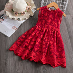 Cute Girls Dress New Summer Girl Dresses Fancy Flower Princess Dress Toddler Tutu Baby Kid Birthday Tulle Cloth Casual Wear 3 8Y