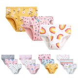 3pairs/lot  Girls Panties Cotton Kids Underwear Cartoon Printed 2 to 10 Yrs Children&#39;s Kit Briefs Student Batch of Clothes