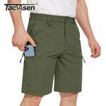 TACVASEN Summer Moisture Wicking Casual Shorts Mens Cargo Work Shorts Running Jogging Sports Bottoms Nylon Rip-Stop Short Pants