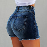 Solid Cotton Denim Shorts for Women Clothing 2024 Summer Street Style High Waist Sexy Jeans Female Casual Korean Y2K Crop Pants