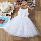 Cute Girls Dress New Summer Girl Dresses Fancy Flower Princess Dress Toddler Tutu Baby Kid Birthday Tulle Cloth Casual Wear 3 8Y