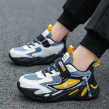 2023 Children Sneakers for Boys Mesh Breathable Running Sports Shoes Kids Girls Flat Casual Shoes Optional Leather Big Size 40