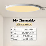 0.9inch Ultra-thin Ceiling lamp Smart APP/Remote Control LED Ceiling lights for Room Dimmable Panel light for Living Room Kichen