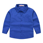Spring Boys Shirts Casual Solid Child Shirts Big Kids School Blouse Red Tops Clothes 5-14Yrs Children Costumes Kids Boy Wear