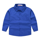 Spring Boys Shirts Casual Solid Child Shirts Big Kids School Blouse Red Tops Clothes 5-14Yrs Children Costumes Kids Boy Wear
