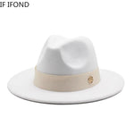 New Fedora Hat For Women Winter Elegant Fashion Formal Wedding Decorate Church Cap Panama Party Jazz Hat chapeau femme