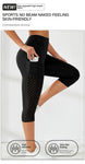 New Large Panel Pocket Design with High Waist, Hip Lift, Slimming Yoga Pants, Fitness Running Crop Pants