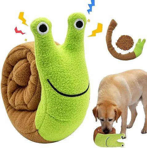 Dog Squeak Toys Pet Sniffing Plush Snails Toys Tibetan Food Molar Puzzle Dog Toys Interactive Cat Dog Puzzle Toy Feeder Wholsale