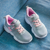 Tennis Shoes Slip On  Girls Casual Running Shoes Woven Breathable with Soft Soled Sports Hook-Loop Outdoor Shoes