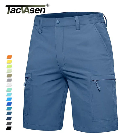 TACVASEN Summer Moisture Wicking Casual Shorts Mens Cargo Work Shorts Running Jogging Sports Bottoms Nylon Rip-Stop Short Pants