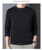 Spring Autumn 100% Pure Merino Wool Pullover Sweater Men O-neck Long-sleeve Cashmere Knitwear Female Clothing Grace