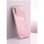 Casing for Samsung Galaxy A50 A30s A50s Solid Color Straight Edge 6D Plating Phone Case Soft Cover