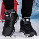 2023 Winter Women Men Boots Waterproof Leather Boots Man Plush Warm Sneakers Man Outdoor Ankle Snow Boots Casual Shoes Big Size