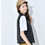 New 2024 Women Women Ultra Light Down Vests Slim Sleeveless Jacket Portable Girl Lightweight Windproof Waistcoat