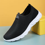 Men Shoes Breathable Mesh Summer Lightweight Hiking Walking Casual Shoes Slip-On Driving Men's Loafers