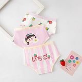 3Pcs/lot Kids Panties 7 Collections Chirdren&#39;s Underwear Lovely Girls Briefs Floral Grid Cute Pants Baby Dots Cotton Underpants