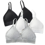 Cotton Seamless Bras For Women Non-Wire Bras Solid Push Up Brassiere V-neck Underwear Thin Pad Cup Soft Female Intimates