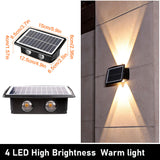 Solar Wall LED Light Outdoor Garden Decoration Wall Lamp High Brightness Up And Down Luminous Lighting Outdoor Solar LED Lamp